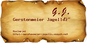 Gerstenmeier Jagelló névjegykártya